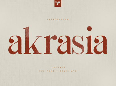 AKRASIA TYPEFACE - SVG + SOLID FONTS brand bundle creative design font lettering logo typeface vector