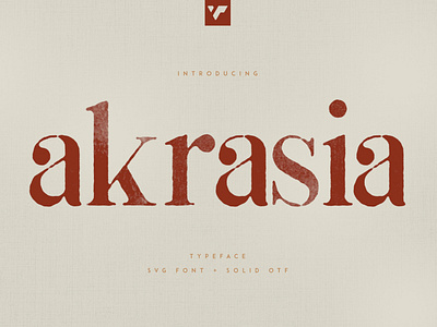 AKRASIA TYPEFACE - SVG + SOLID FONTS brand bundle creative design font lettering logo typeface vector