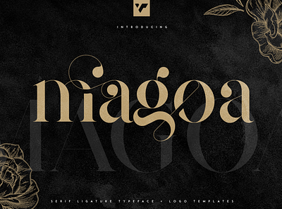 MAGOA - SERIF LIGATURE TYPEFACE brand bundle creative design font illustration lettering logo