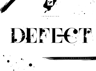 Defect - Creative Serif Font + Ornaments branding bundle creative font graphic design lettering logo ui