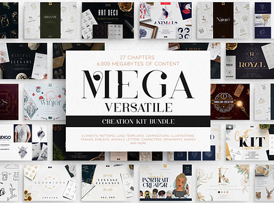 SALE! MEGA CREATION KIT BUNDLE - 6GB! brand branding bundle creative design font illustration lettering logo mega creation sale ui