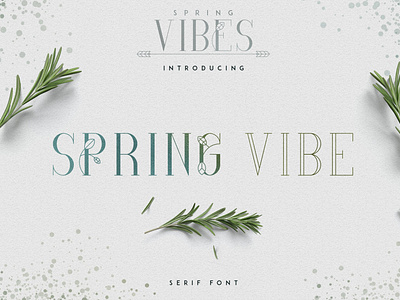 [Spring Vibes] SpringVibe Serif Font april brand branding bundle creative design font hello spring illustration lettering logo march ui