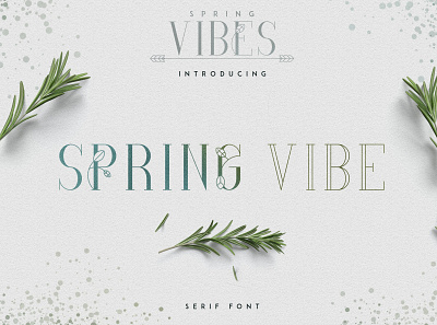 [Spring Vibes] SpringVibe Serif Font april brand branding bundle creative design font hello spring illustration lettering logo march ui