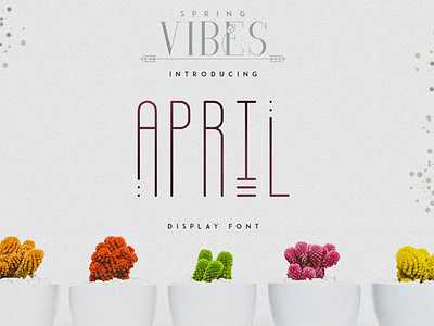 HELLO APRIL! - APRIL DISPLAY FONT april brand branding bundle creative design font free for personal freebie illustration lettering logo spring ui