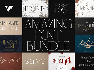 SALE! AMAZING FONT BUNDLE + MORE brand branding bundle creative design font illustration lettering logo sale ui