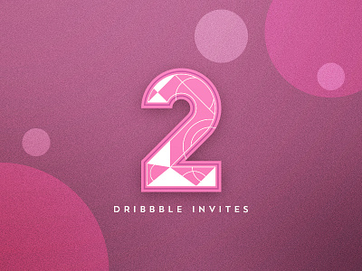 2 Dribbble Invites dribbble dribbble invitations dribbble invite graphic design illustration invitation invite layout