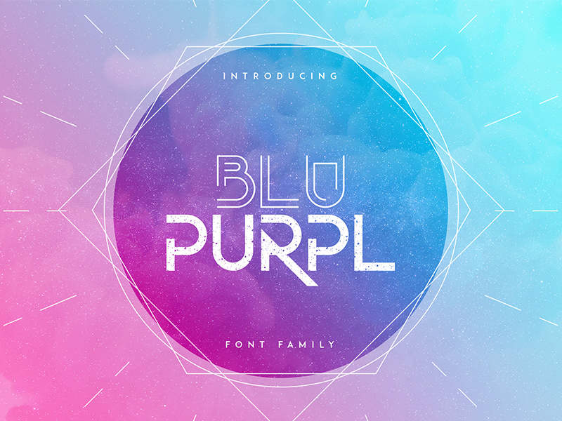 BluPurpl Font family. Free font lettering typography cool nightclub party font freebie free