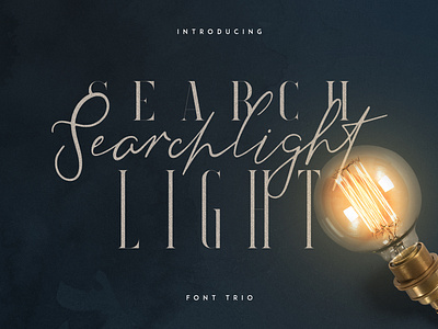 Searchlight - font trio. Free fonts included