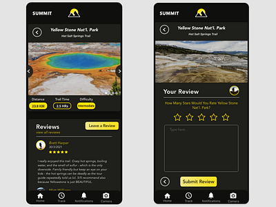 SUMMIT App Screens #3 - #4 app concept app design app ui app uiux appux hiking mobile mobile app design mobile app ui design mobile apps mobile design ui uiux ux