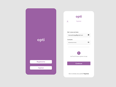 "OptiPay" online purchases. Screens #1-2 adobexd appdesign appui design mobile money order payment paypal purchase