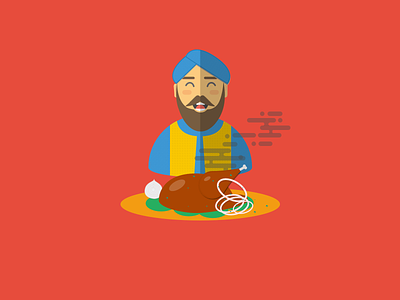 Happy Faces Part 3 : Fooood! chicken face food happy illustration sikh sketch vector