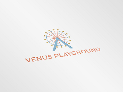 VenusPlaygroundM app branding creative design flat ground icon logodesign minimal minimalist typography unique vector venus wheel