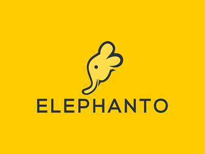 elephanto branding creative design flat icon logodesign minimal minimalist unique vector