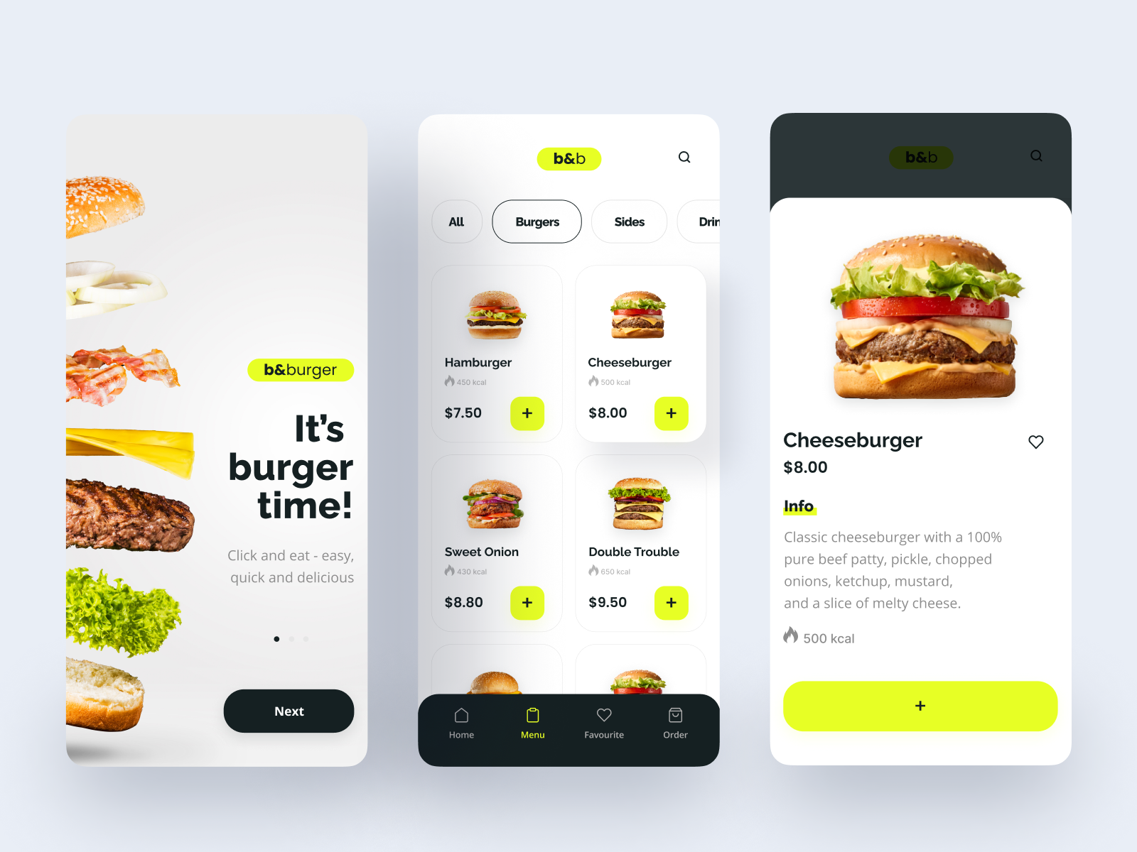 #1 It's burger time! Mobile App by Julia Hącia on Dribbble