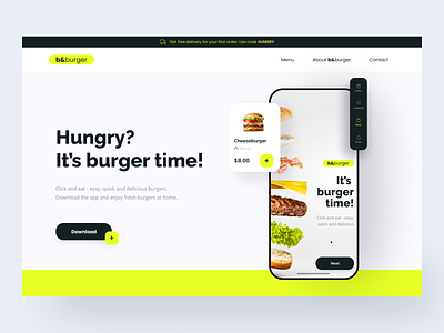 #2 It's burger time! Landing page