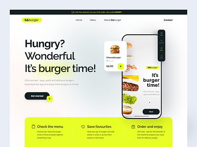 #2 It's burger time! Landing page updated