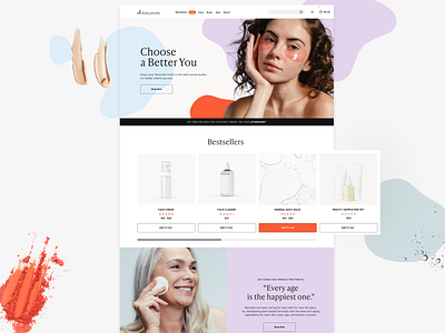 Beauty homepage website concept
