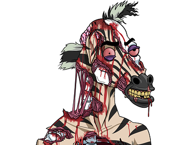 Zombi Zebra design digitalart illustration
