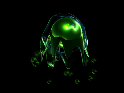 An orb like jellyfish render 3d 3d art abstract nomadsculpt render