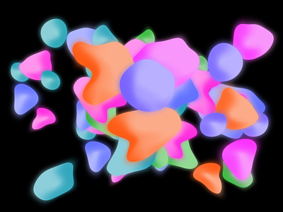 An exploration of liquid design 3d blobs illustration liquid
