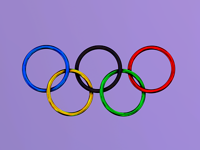 Made some Olympic rings 3d ipad nomadsculpt olympic olympics rings