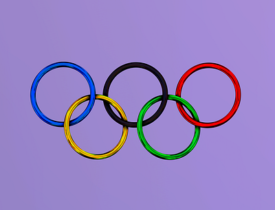 Made some Olympic rings 3d ipad nomadsculpt olympic olympics rings