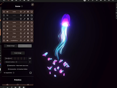 Time-lapse of Top Hat Jelly 3d jellyfish jellysquad pink purple timelapse