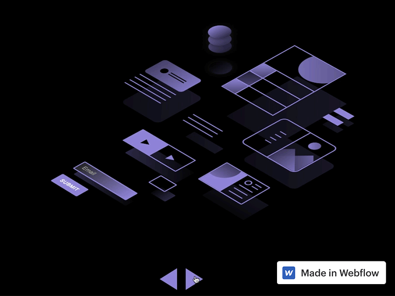 Cloneable Animated CMS Illustration Built in Webflow