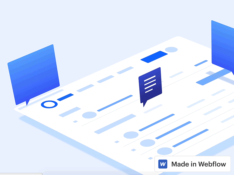 Abstracted Control Panel illustration built in Webflow css3d html css webflow web design