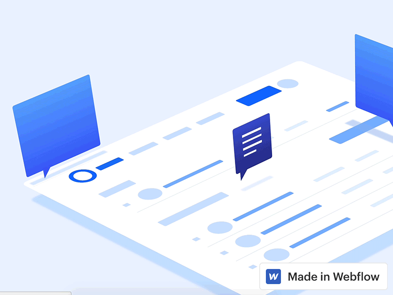 Abstracted Control Panel illustration built in Webflow