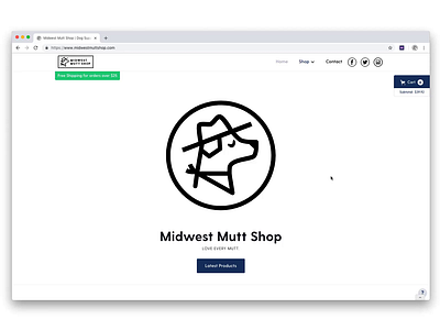 Plus and minus quantity buttons for Midwest Mutt Shop animation ecommerce html5 interactions madeinwebflow web design webflow