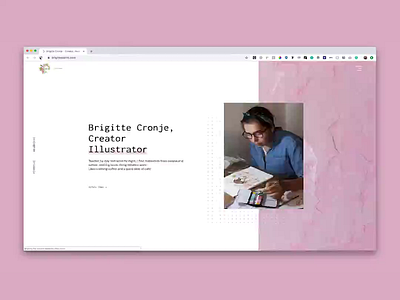 Brigitte Paints Website animation web design webflow