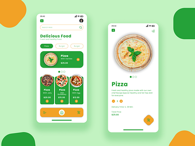 Food Apps UI app design icon typography ui ux