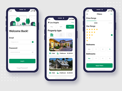 Real Estate Agency UI app design icon illustration typography ui ux