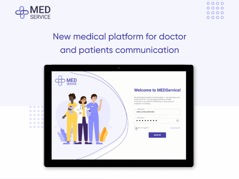 Medical platform for doctor and patients communication adobe illustrator figma