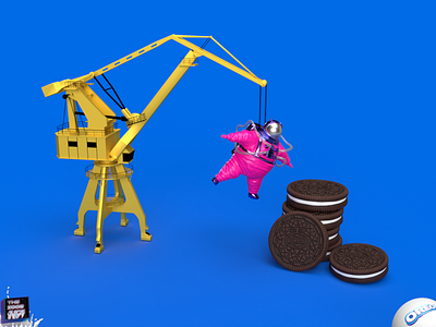 Inktober prompt - Bulky ( & Branding for Oreo ) 3d behance biscuits blender blender 3d branding bulky cadbury cinema4d design dribbble best shot inktober inktober prompt inktober2020 oreo oreo cookies pandemic