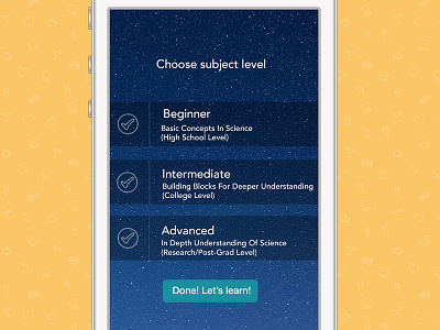 FS app - Levels Screen ios iphone