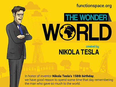 Nikola Tesla graphics illustration infographic