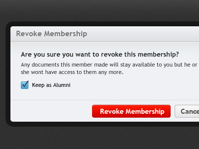 Revoke membership