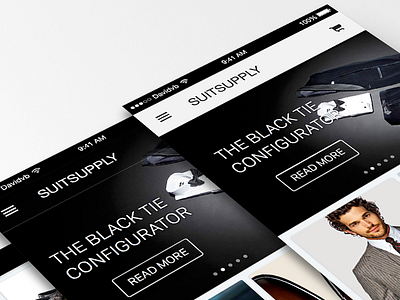 Suit Supply 3 Screens android app design iphone mobile suitsupply