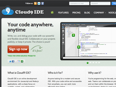 Looking for ux feedback on our new cloud9ide.com website cloud feedback ux website
