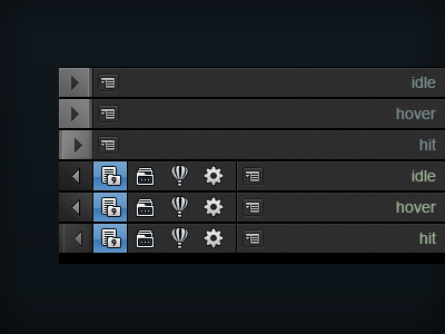 Expand toggle (side panel appears below) button expand hide panel show toggle