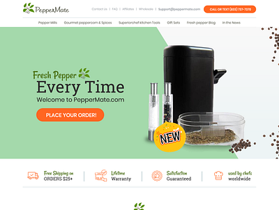 Peppermate Brand Web Design cool design ecommerce design