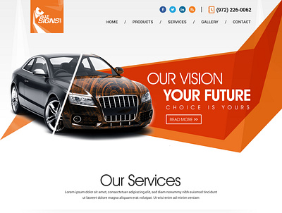 Vallesigns Car Accessories Company Web Design car company web design cool design smart design