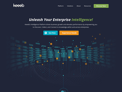 Keeeb Intelligence Platform Web Design business growth cool design dark theme intelligence platform design