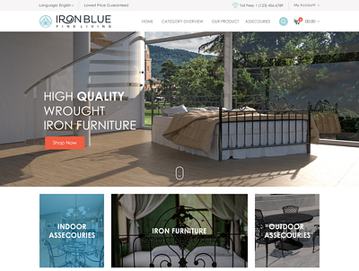 Iron Blue Furniture Website Design responsive web design smart design