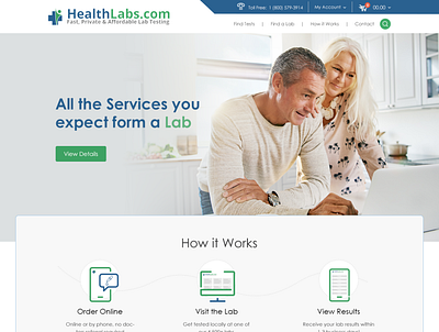 Labs Services Platform Web Design lab services medical services platform responsive webdesign