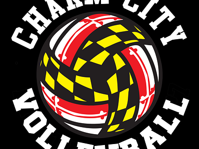 Charm City Volleyball logo branding design graphic design logo vector