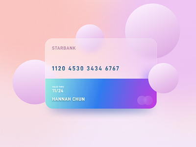 Glassmorphism UI - Credit Card