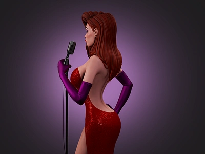 Jessica Rabbit 3d art 3dmodelling cgart character character design digitalart stylized